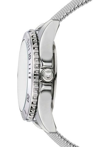 Stalen Quartz Horloge Oslo - Zilverkleurig en Wit