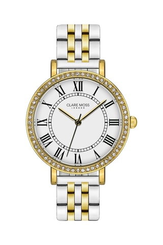 Stalen Quartz Horloge Londen - Zilverkleurig en Goudkleurig