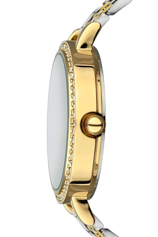Stalen Quartz Horloge Londen - Zilverkleurig en Goudkleurig
