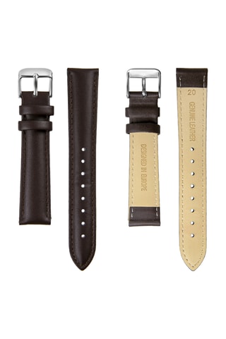 Leren Quartz Horloge - Bruin