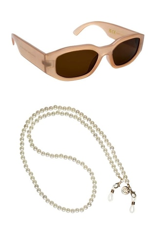 Gepolariseerde Zonnebril en Ketting Uniseks - Categorie 3 - Beige