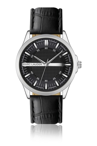 Leren Quartz Horloge - Zwart