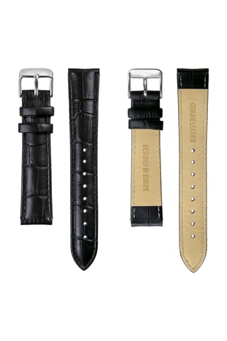 Leren Quartz Horloge - Zwart