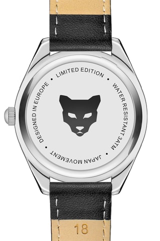 Leren en Stalen Quartz Horloge met Zirkonia’s Aires