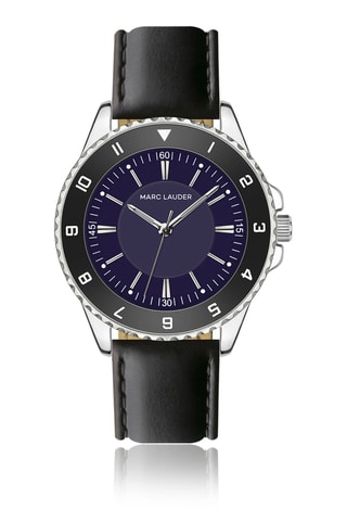 Leren Quartz Horloge - Zwart