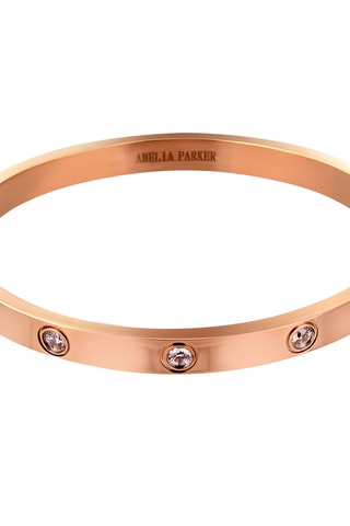 Set Leren Quartz Horloge en Armband Gold Plaza
