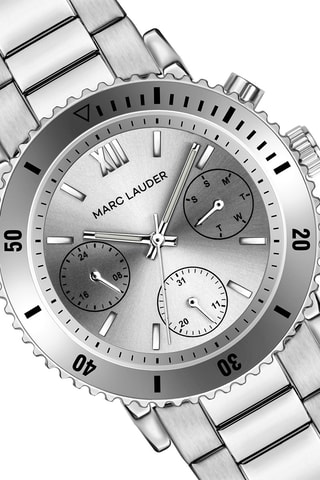 Set Stalen Horloge Quartz Horloge en 2 Paar Oorbellen - 