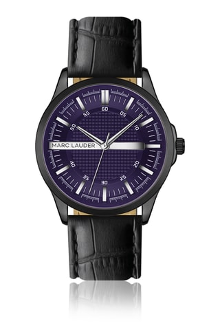 Leren Quartz Horloge - Zwart