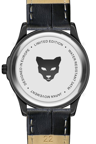 Leren Quartz Horloge - Zwart