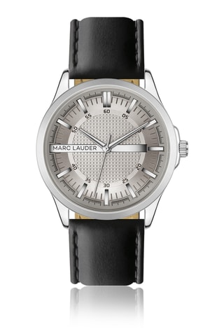 Leren Quartz Horloge - Zwart