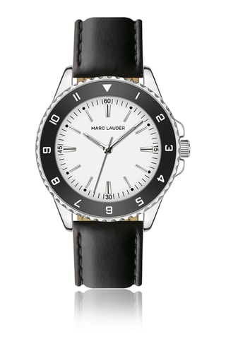 Leren Quartz Horloge - Zwart