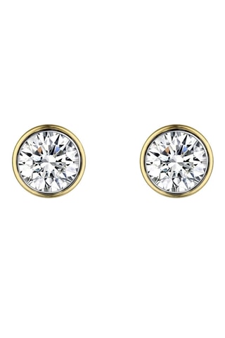 Set Stalen Quartz Horloge met Zirkonia’s en Oorbellen Florence