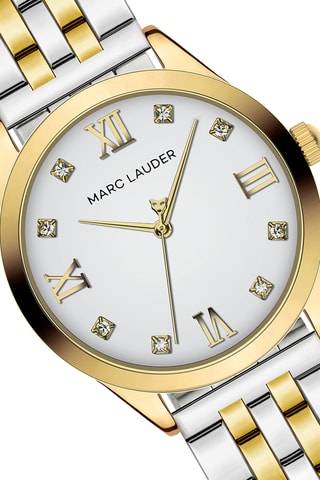 Coffret montre à quartz en acier et bracelet