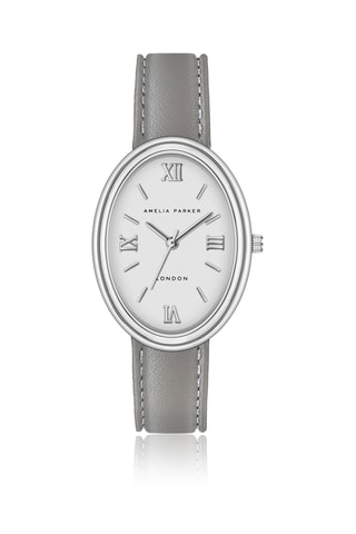 Montre à quartz en cuir Soraya - Gris