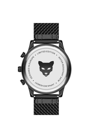 Stalen Quartz Horloge London- Chronograaf - Zwart