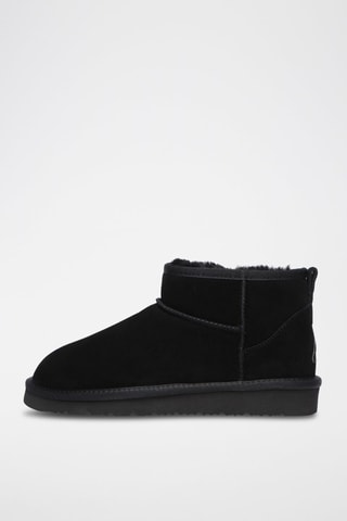 Gevoerde Nubuck Enkellaarzen Finch  - Zwart