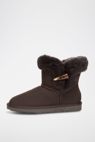 Gevoerde Nubuck Enkellaarzen Robin  - Bruin