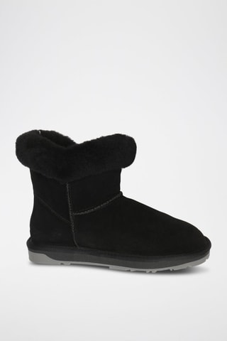 Gevoerde Nubuck Enkellaarzen Robin  - Zwart