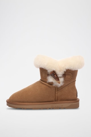 Gevoerde Nubuck Enkellaarzen Robin  - Bruin