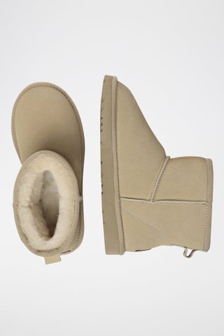 Gevoerde Nubuck Enkellaarzen Ostrich  - Beige