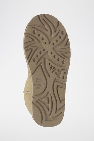 Gevoerde Nubuck Enkellaarzen Ostrich  - Beige