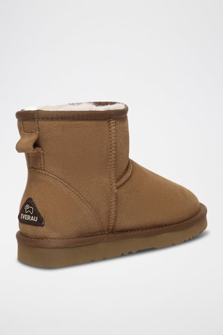 Gevoerde Nubuck Enkellaarzen Ostrich  - Bruin