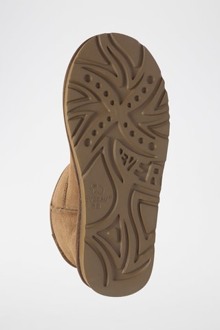 Gevoerde Nubuck Enkellaarzen Ostrich  - Bruin