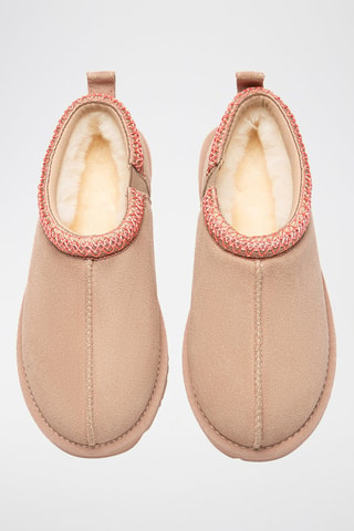 Sabots fourrés en nubuck Wigeon - Rose clair