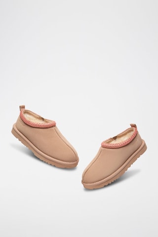 Sabots fourrés en nubuck Wigeon - Rose clair