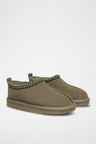 Gevoerde Nubuck Pantoffels Wigeon  - Groen