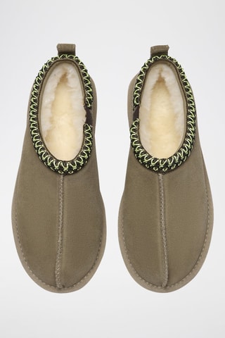 Gevoerde Nubuck Pantoffels Wigeon  - Groen