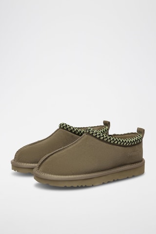 Gevoerde Nubuck Pantoffels Wigeon  - Groen
