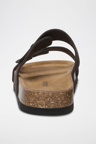 Mules en nubuck Scarlet - Marron