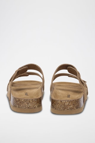 Mules en nubuck Scarlet - Marron