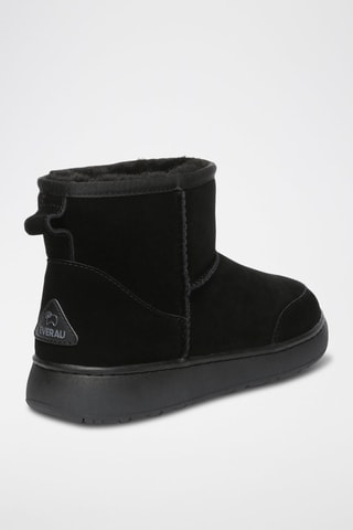 Gevoerde Nubuck Enkellaarzen Rosella  - Zwart