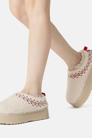 Gevoerde Platform Clogs Lewin - Beige