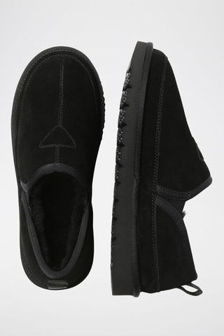 Gevoerde Nubuck Slip-ons Galah - Zwart
