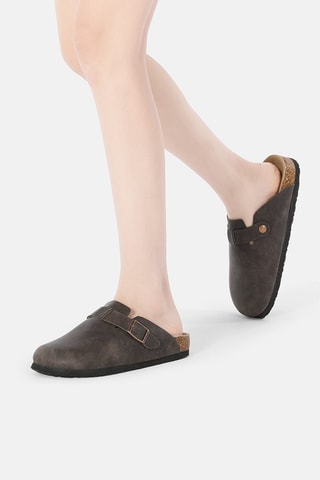 Sabots en cuir Pintail - Marron
