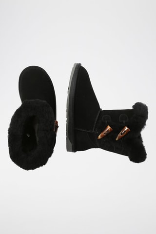 Gevoerde Nubuck Enkellaarzen Stork  - Zwart