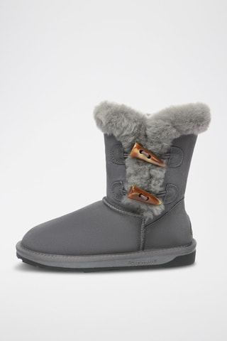 Gevoerde Nubuck Enkellaarzen Stork  - Grijs