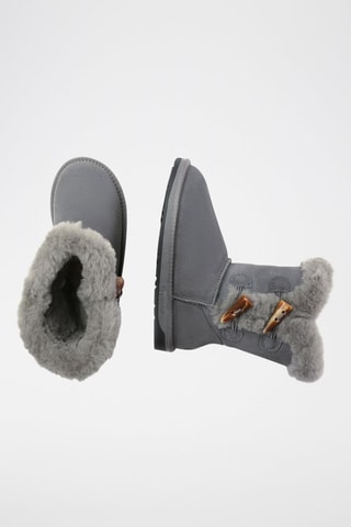 Gevoerde Nubuck Enkellaarzen Stork  - Grijs