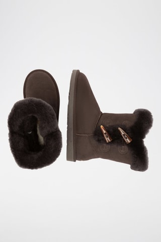 Gevoerde Nubuck Enkellaarzen Stork  - Bruin