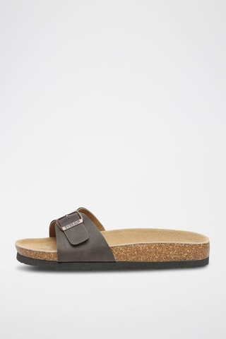 Mules en cuir Swan - Marron