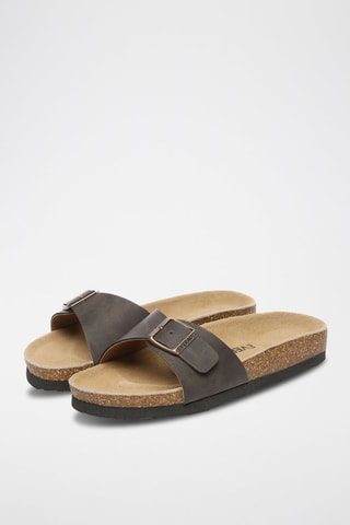 Mules en cuir Swan - Marron