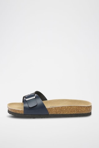 Mules en cuir Swan - Bleu marine