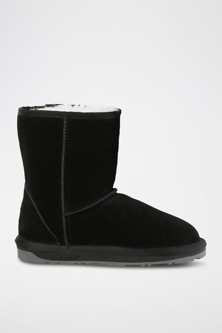 Gevoerde Nubuck Enkellaarzen Parrot  - Zwart