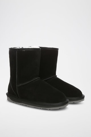 Gevoerde Nubuck Enkellaarzen Parrot  - Zwart