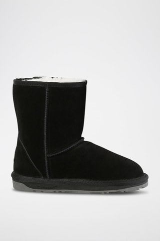 Gevoerde Nubuck Enkellaarzen Kookaburra  - Zwart