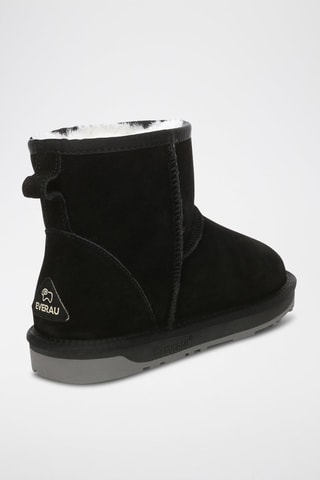 Gevoerde Nubuck Enkellaarzen Emu  - Zwart