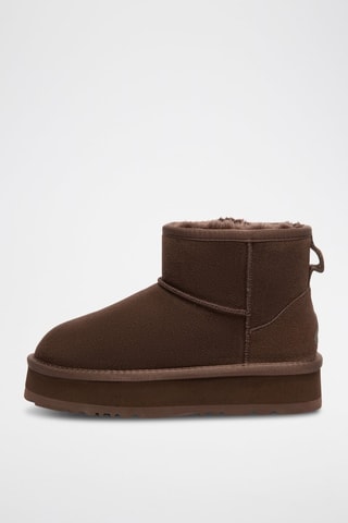 Gevoerde Nubuck Platform Enkellaarzen Dusky  - Bruin